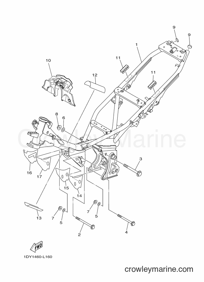 Yamaha Motors T115FSEC (1DY2) [010] - FRAME