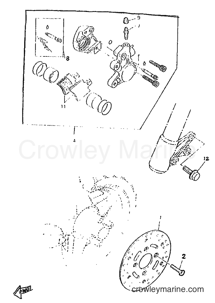 1996 Scooter CW50RSP - CW50RSP (4WT1) [999] - FRONT BRAKE CALIPER