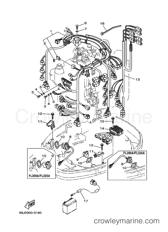 Yamaha Motors FL225AETX (69K2) [040] - ELECTRICAL 3