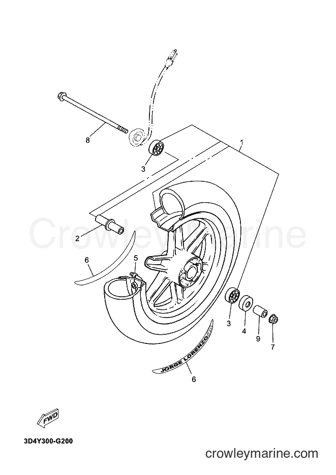 Yamaha Motors CS50Z (3D4Y) [010] - FRONT WHEEL