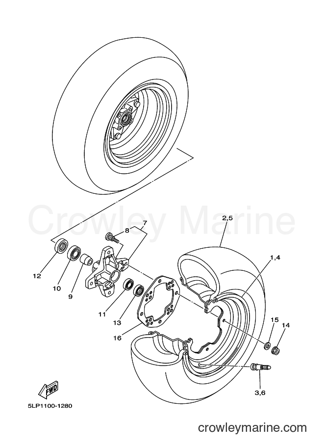 Yamaha Motors YFZ450 (5D3C) [010] - FRONT WHEEL