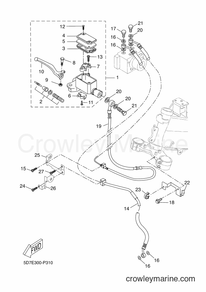 2016 Sport Bike YZF-R125A - YZF-R125A (5D7X) [010] - FRONT MASTER CYLINDER