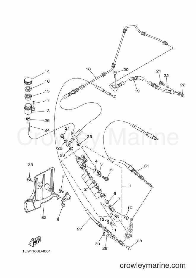 2005 ATV YFM450FWAN - YFM450FWAN (1D96) [010] - REAR MASTER CYLINDER
