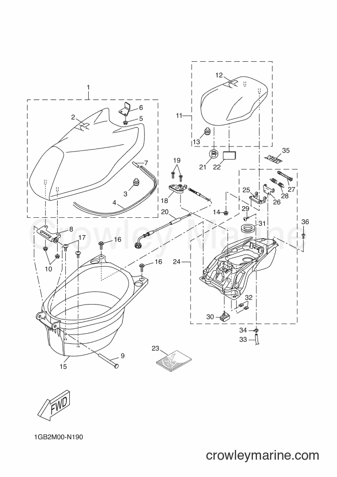 2014 Scooter NS50F - NS50F (1GB2) [020] - SEAT & CARRIER