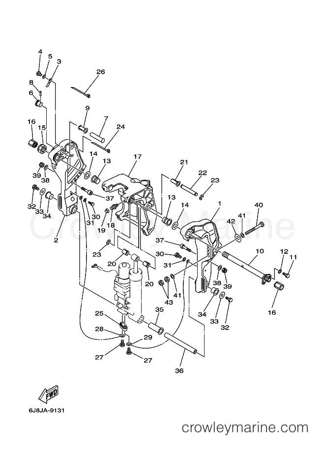 Yamaha Motors 25J (6K9) [99B] - BRACKET 3