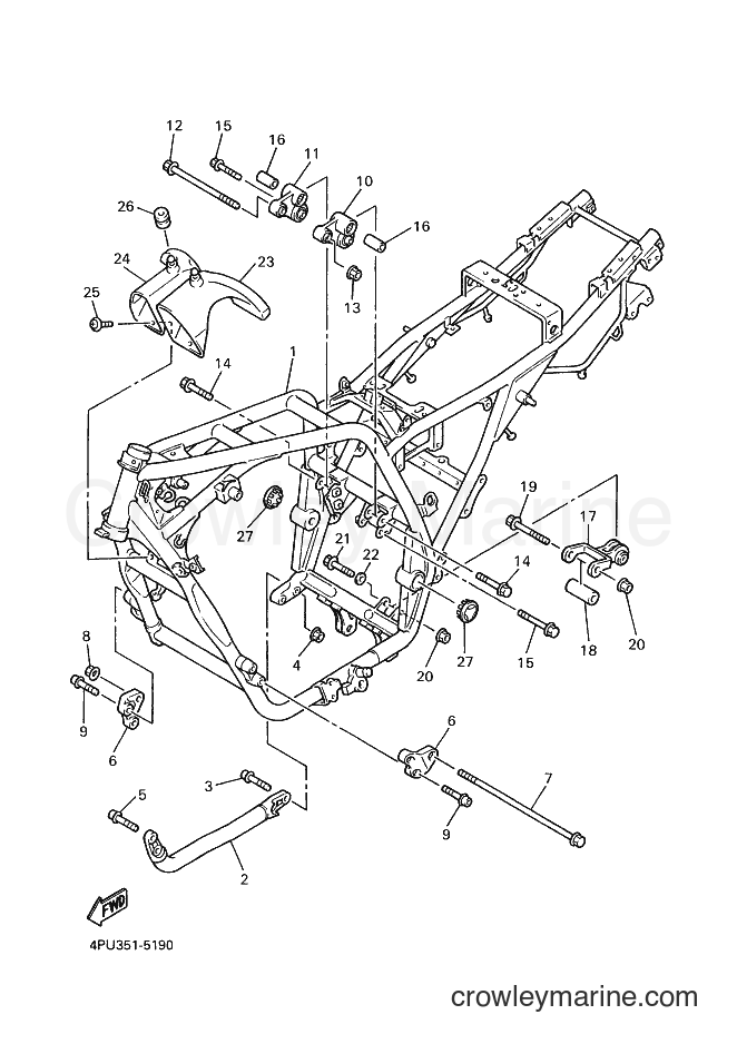 1998 Street Bike XJR1200SP - XJR1200SP (4PUB) [080] - FRAME
