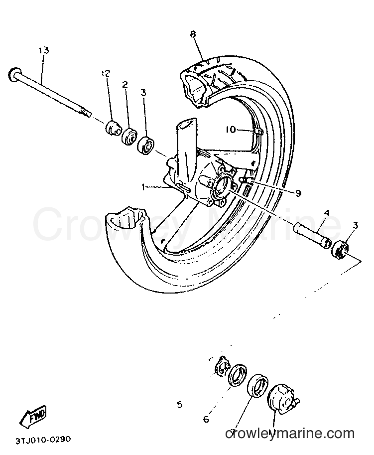 Yamaha Motors FZR400RR (4DX2) [999] - FRONT WHEEL
