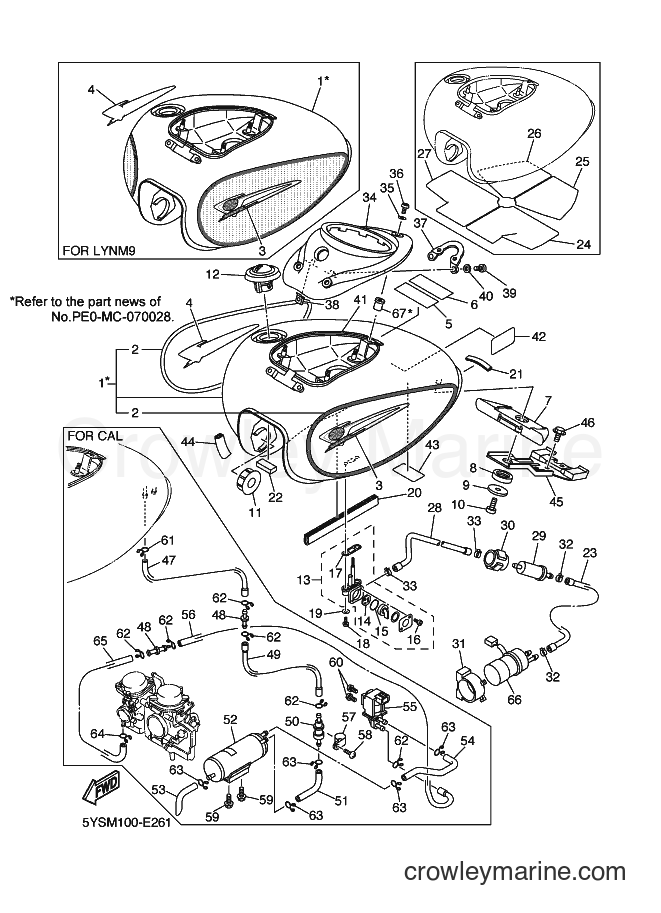 2006 Cruiser XVS1100AT - XVS1100AT (5YSP) [010] - FUEL TANK