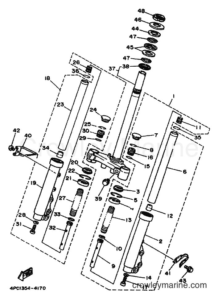 Yamaha Motors YA50R (4PC1) [999] - FRONT FORK