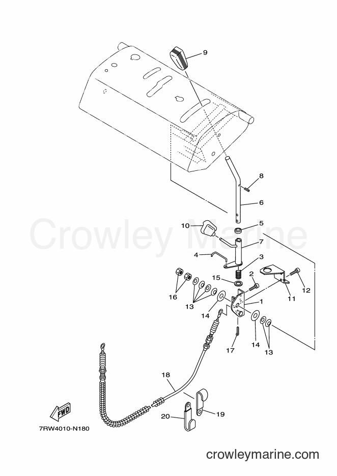 2014 Snowblower YT1070 - YT1070 (7RW4) [010] - SCHUTE CONTROL LEVER