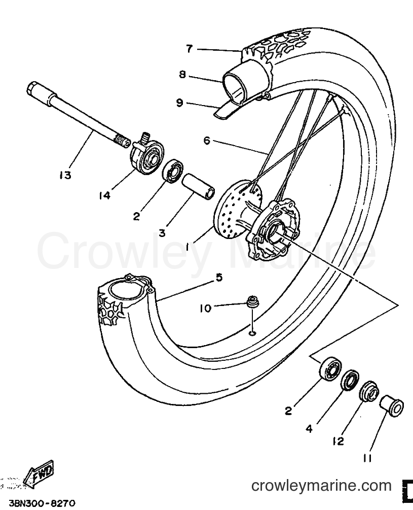 1989 Dirt Bike DT125R - DT125R (3PY2) [999] - FRONT WHEEL
