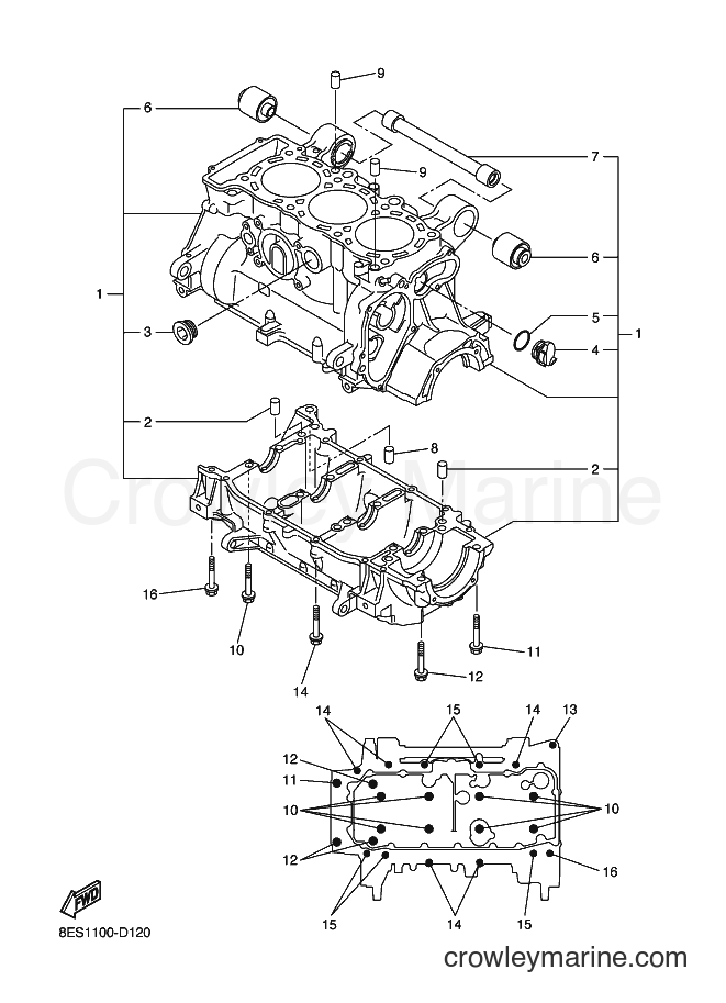 Yamaha Motors RS10 (8ES1) [020] - CRANKCASE