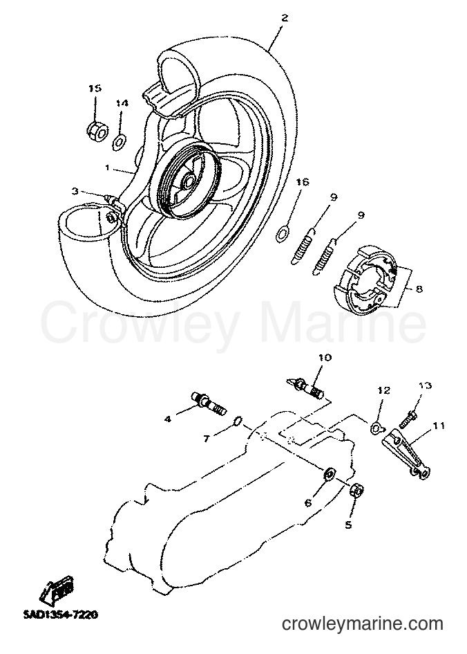 2001 Scooter YN50 - YN50 (5MRB) [010] - REAR WHEEL