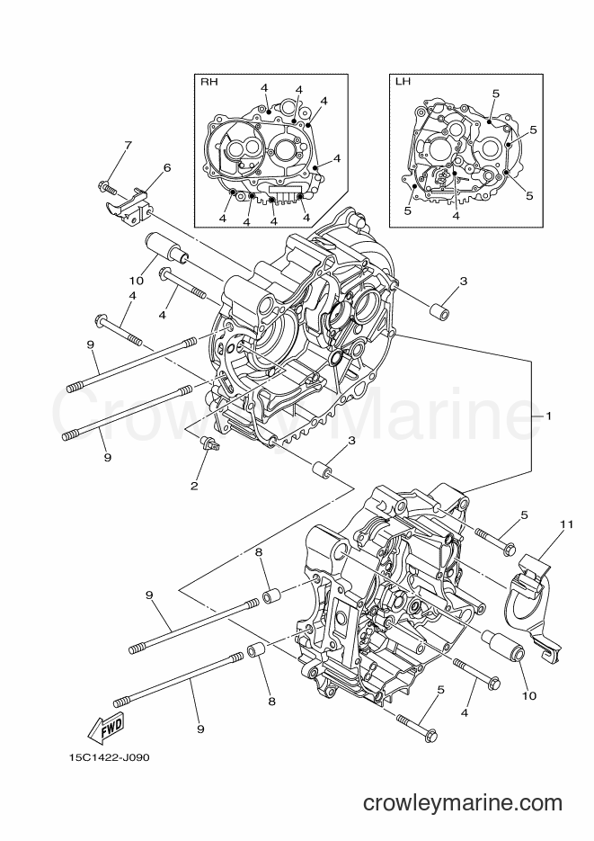 Yamaha Motors TK115C (15C4) [010] - CRANKCASE
