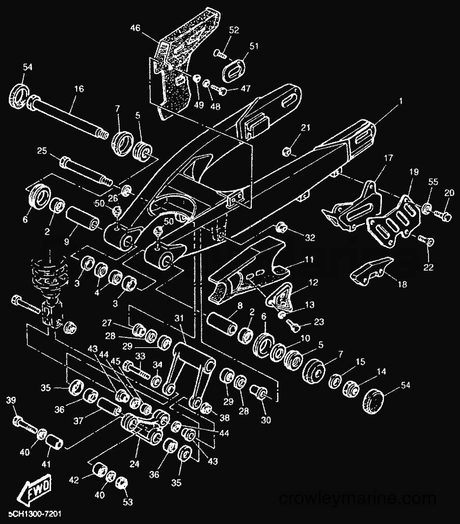 2000 Dirt Bike TT600R - TT600R (5CH3) [010] - REAR ARM