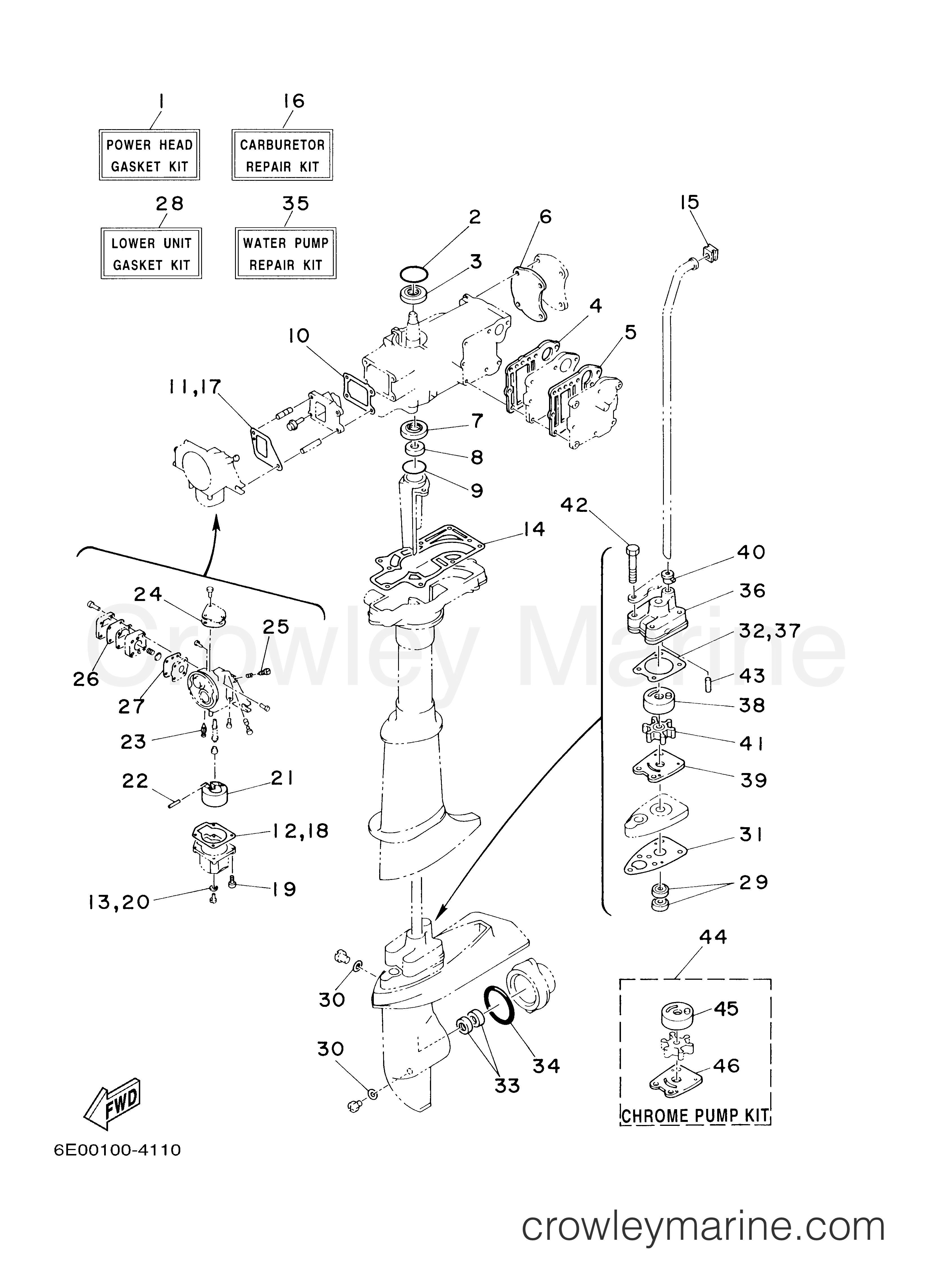 Yamaha Motors 5MSHY - REPAIR KIT 1