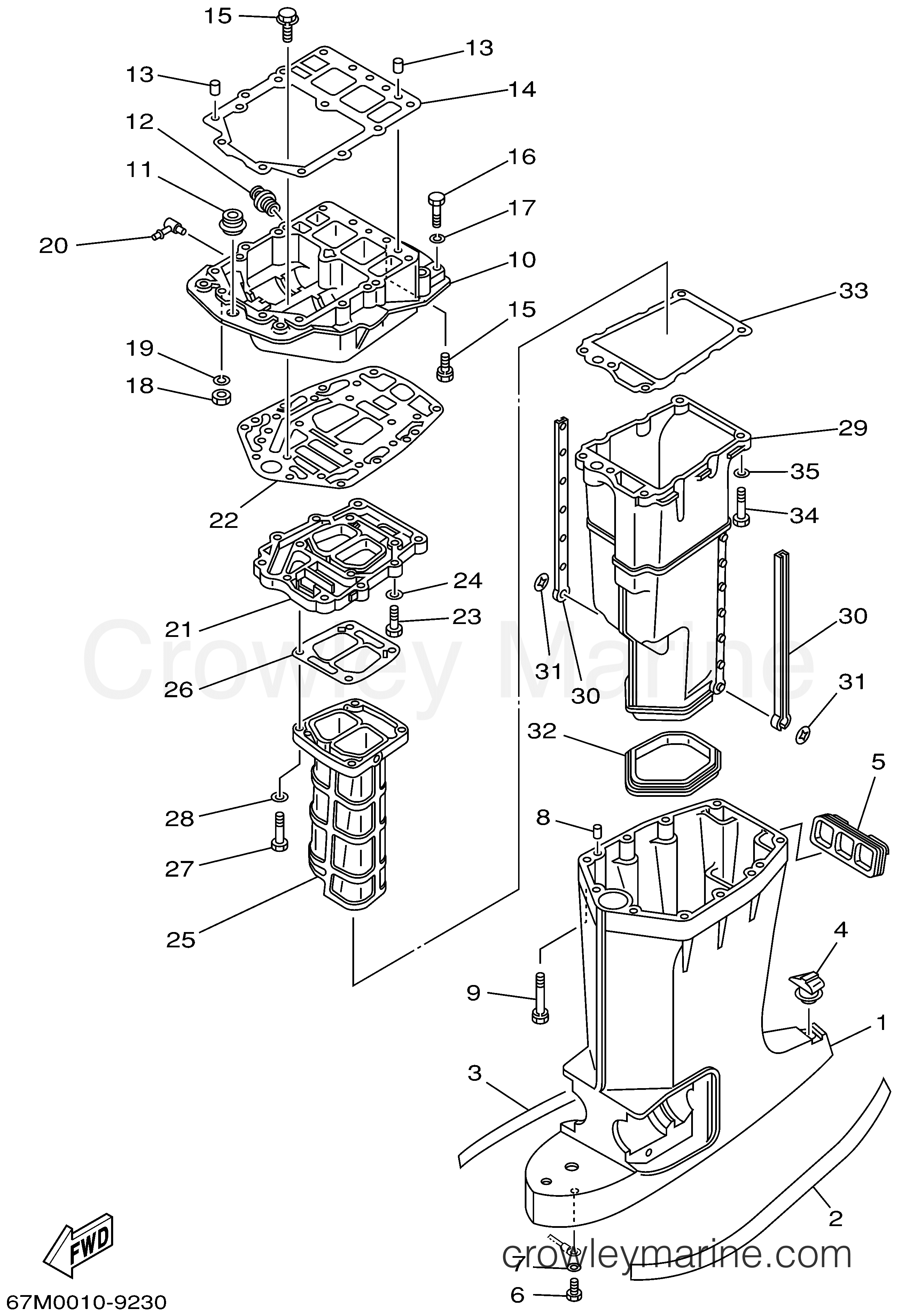 Yamaha Motors V150TLRA - UPPER CASING