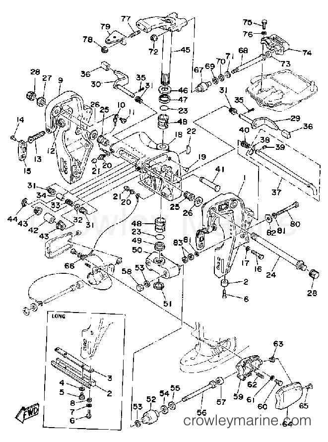 Yamaha Motors C55ELRP - BRACKET 1