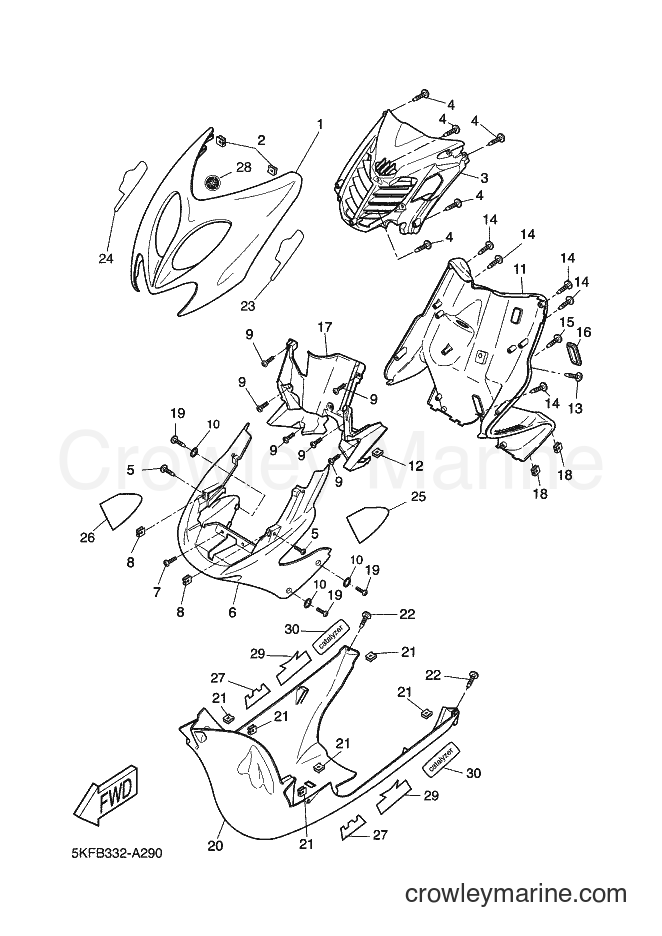 2001 Scooter YQ50L - YQ50L (5KFB) [01A] - LEG SHIELD