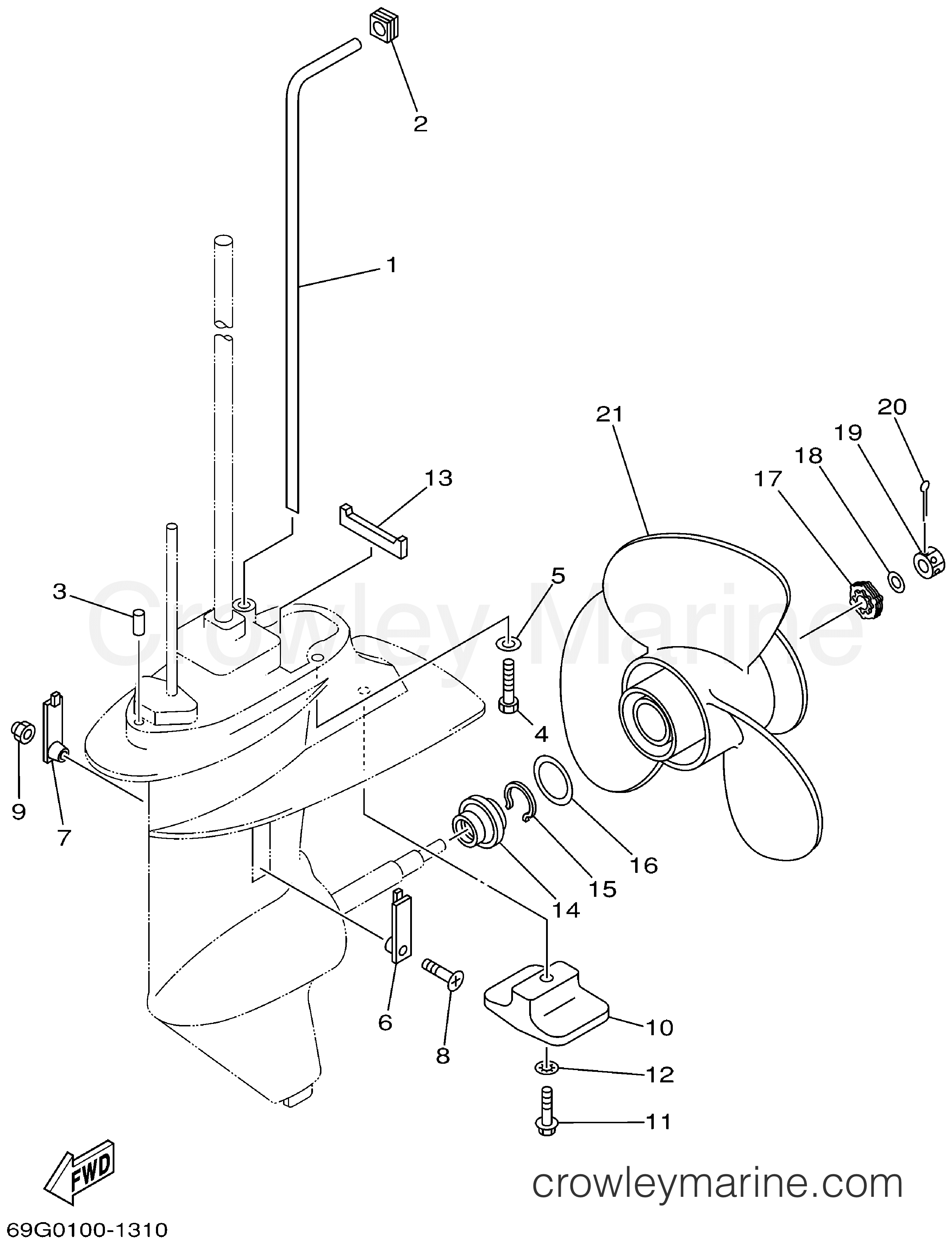 Yamaha Motors T8PXHA - LOWER CASING DRIVE 2