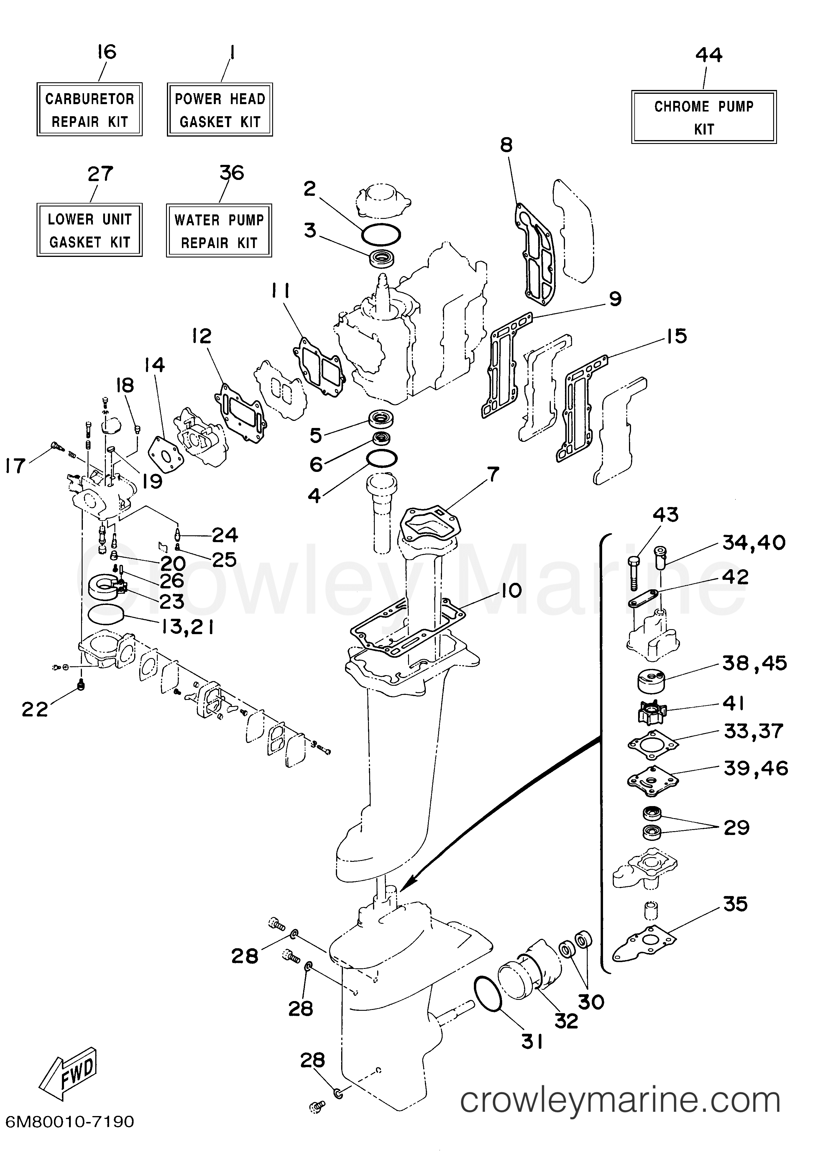 Yamaha Motors 8MSHA - REPAIR KIT