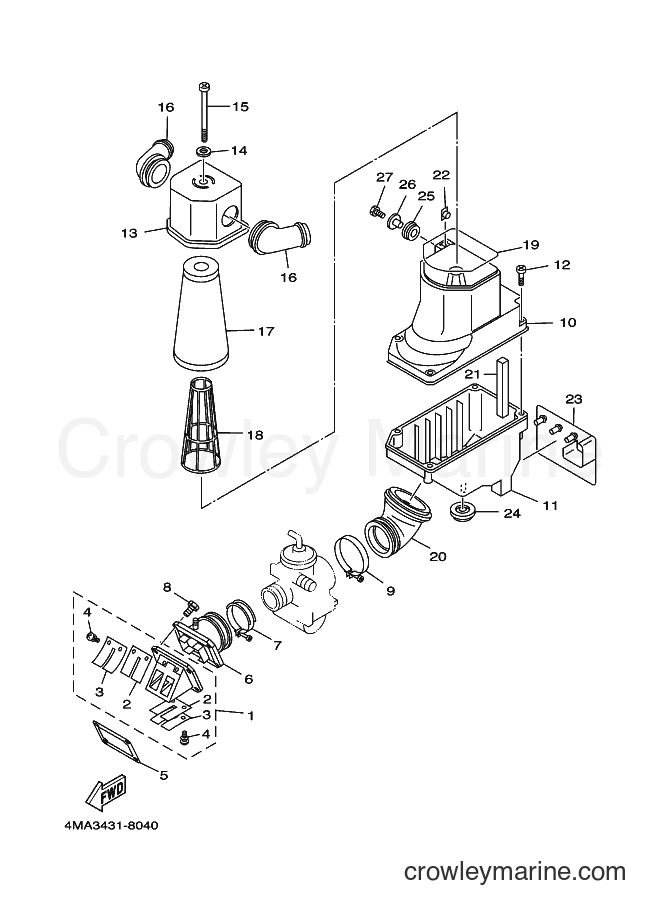 2000 Street Bike V120JR-S - V120JR-S (4MA4) [010] - INTAKE
