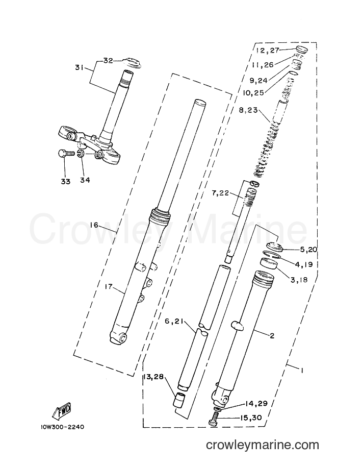 1991 Street Bike RD75LC - RD75LC (1NM) [999] - FRONT FORK
