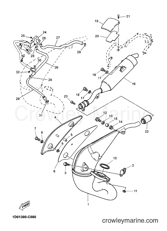 2005 Dirt Bike DT125X - DT125X (2C81) [070] - EXHAUST