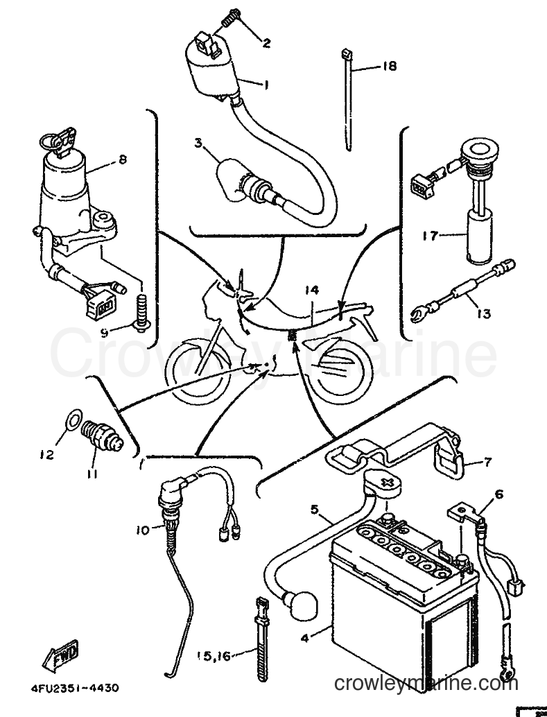 1996 Dirt Bike TDR125 - TDR125 (4GW4) [070] - ELECTRICAL 1