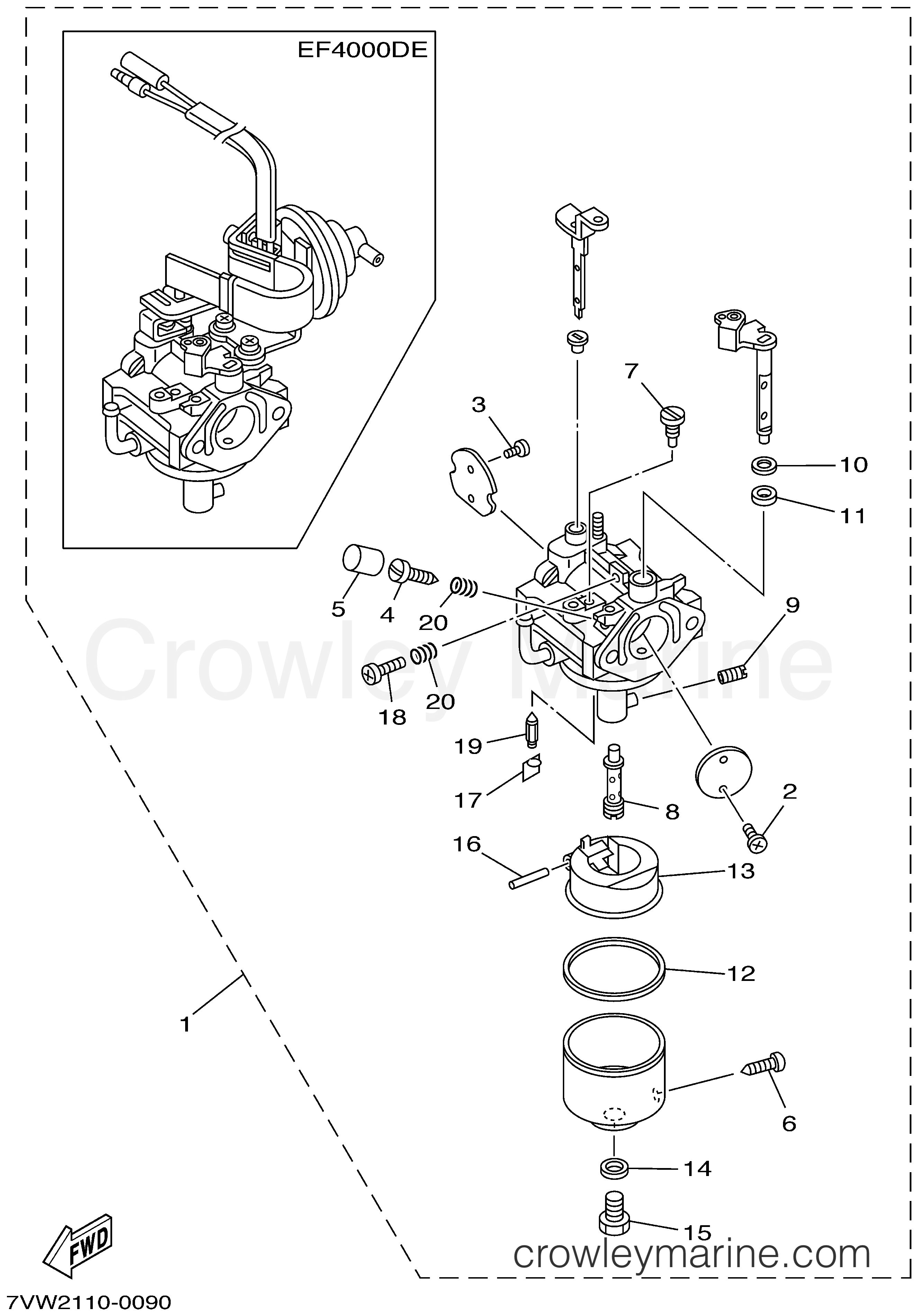 Yamaha Motors EF4000DEX (YG4000DX_DEC) - CARBURETOR