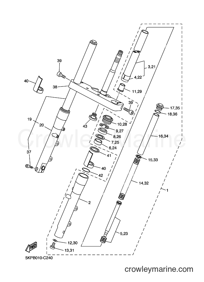 Yamaha Motors XVS400 (35CA) [010] - FRONT FORK 2