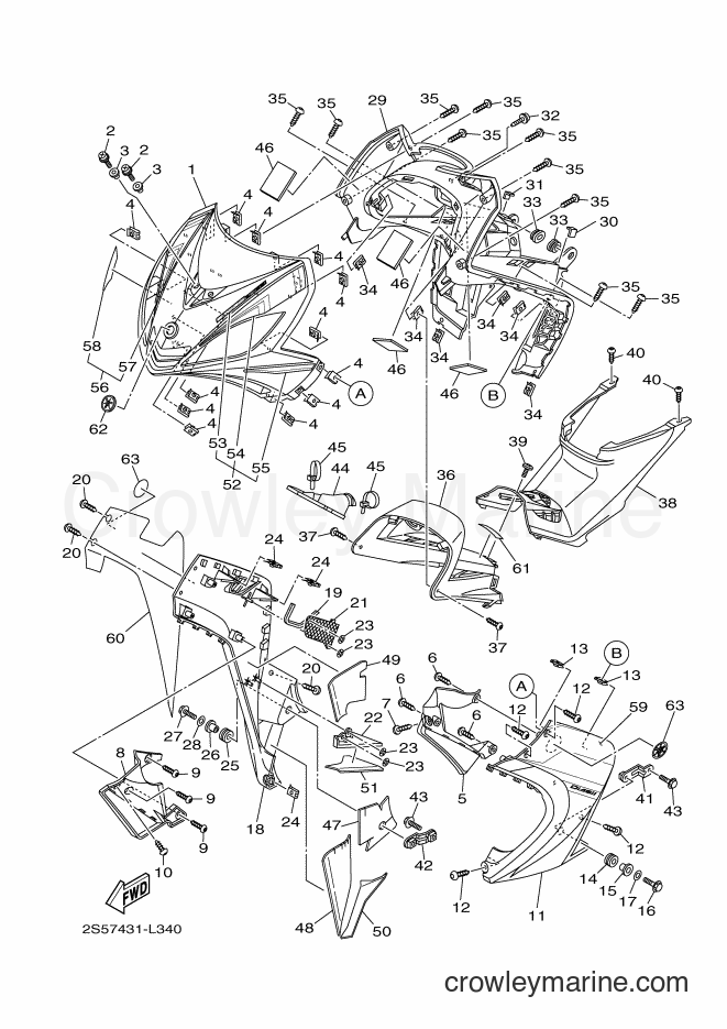 Yamaha Motors T135F (2S57) [010] - LEG SHIELD