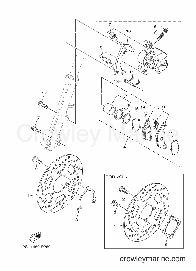 2015 Scooter T115FSEC - T115FSEC (2SU2) [010] - FRONT BRAKE CALIPER