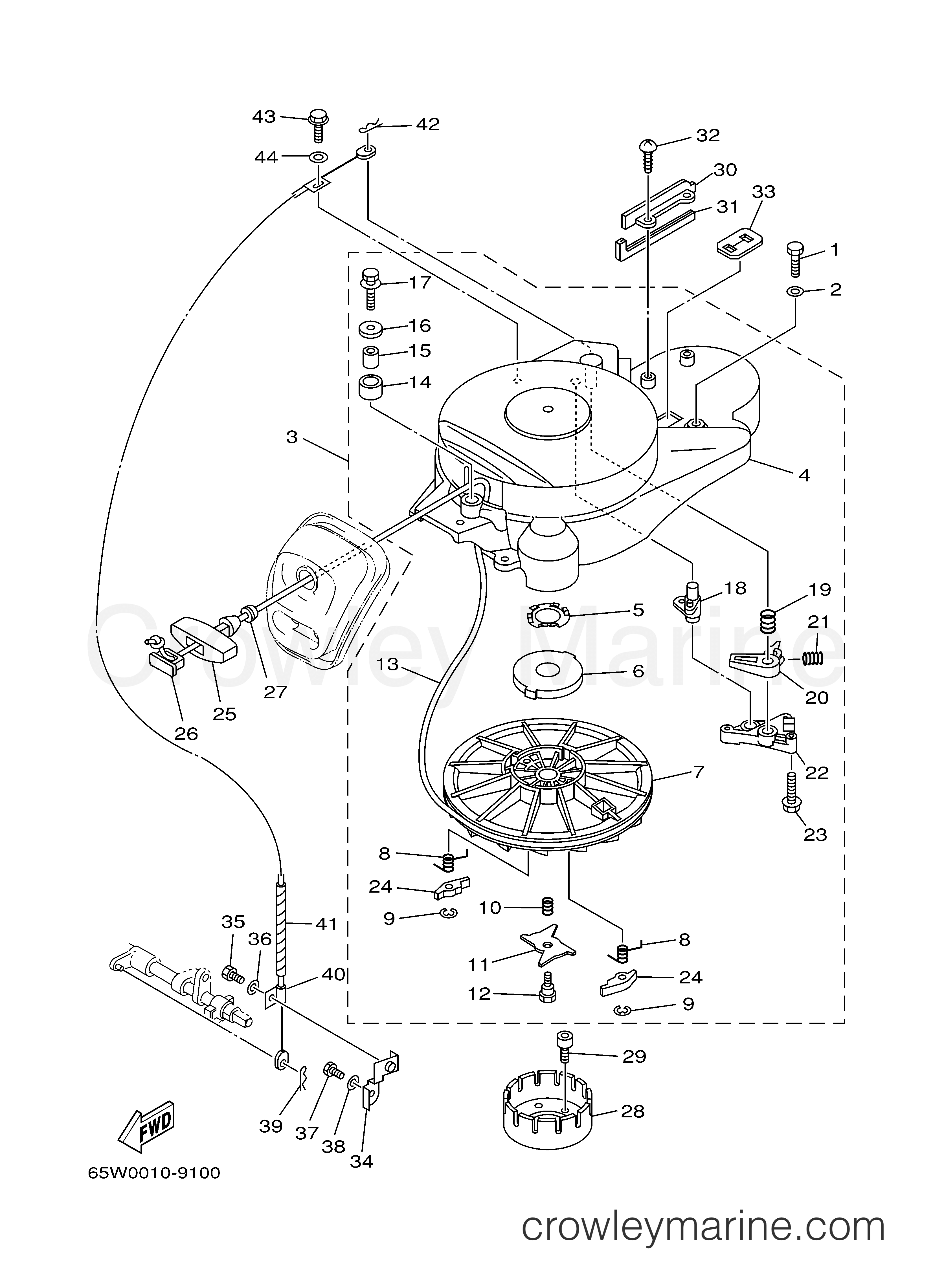 STARTER MH - 2000 Yamaha Outboard 25hp F25ELHY | Crowley Marine