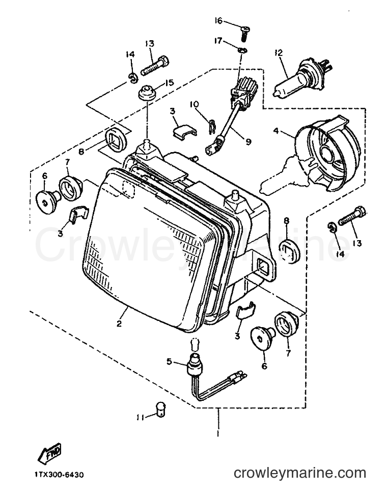 1986 Sport Bike FJ1200 - FJ1200 (1TX) [99A] - HEADLIGHT