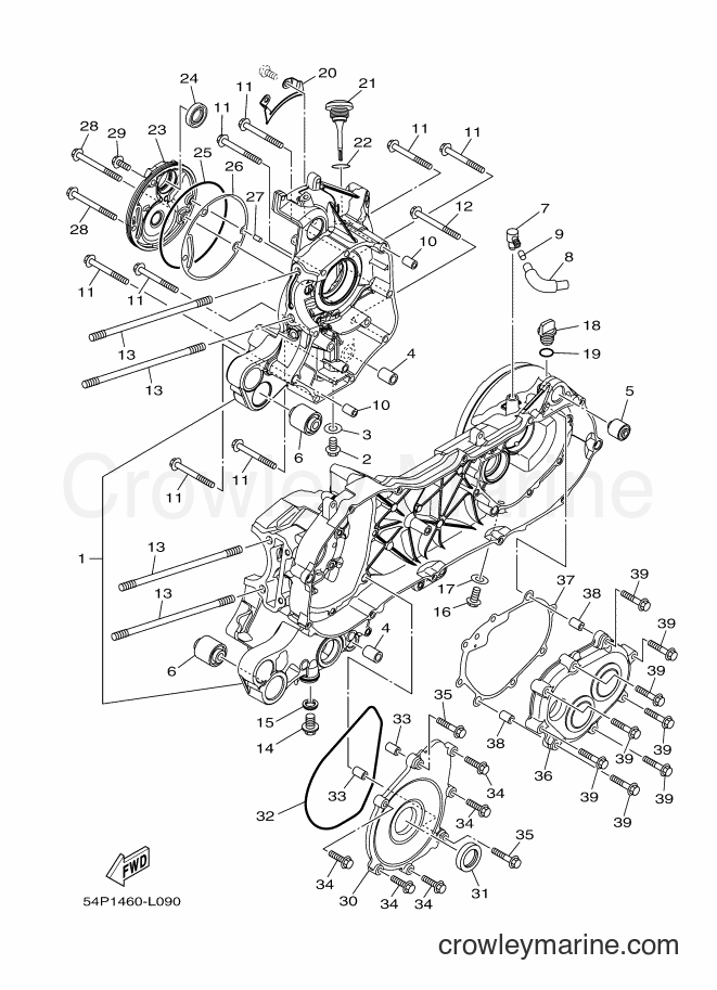 Yamaha Motors AL115FC (54P4) [010] - CRANKCASE