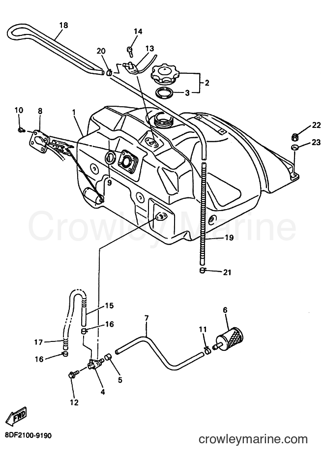 2000 Snowmobile SRX700 - SRX700 (8DN3) [020] - FUEL TANK