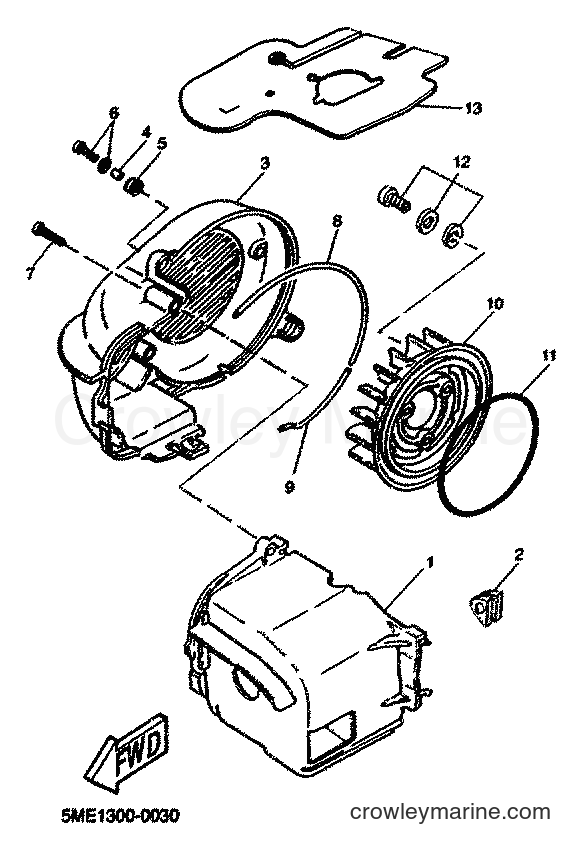2001 Scooter YQ100 - YQ100 (5ME4) [070] - AIR SHROUD & FAN