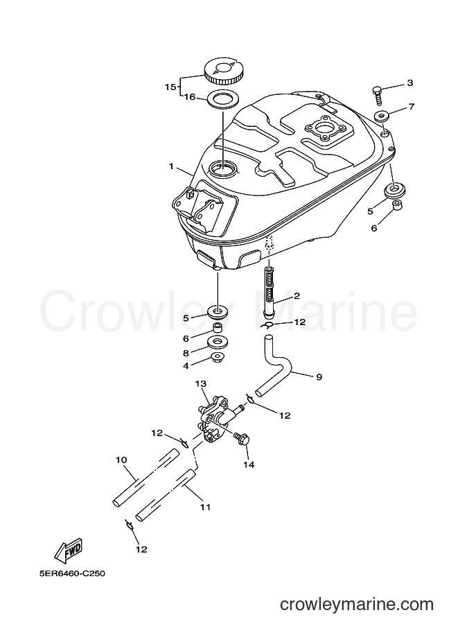 2005 Scooter T105E - T105E (5ER8) [010] - FUEL TANK