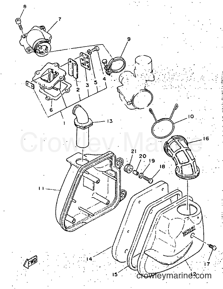 1998 Scooter YN50 - YN50 (5AD3) [999] - INTAKE