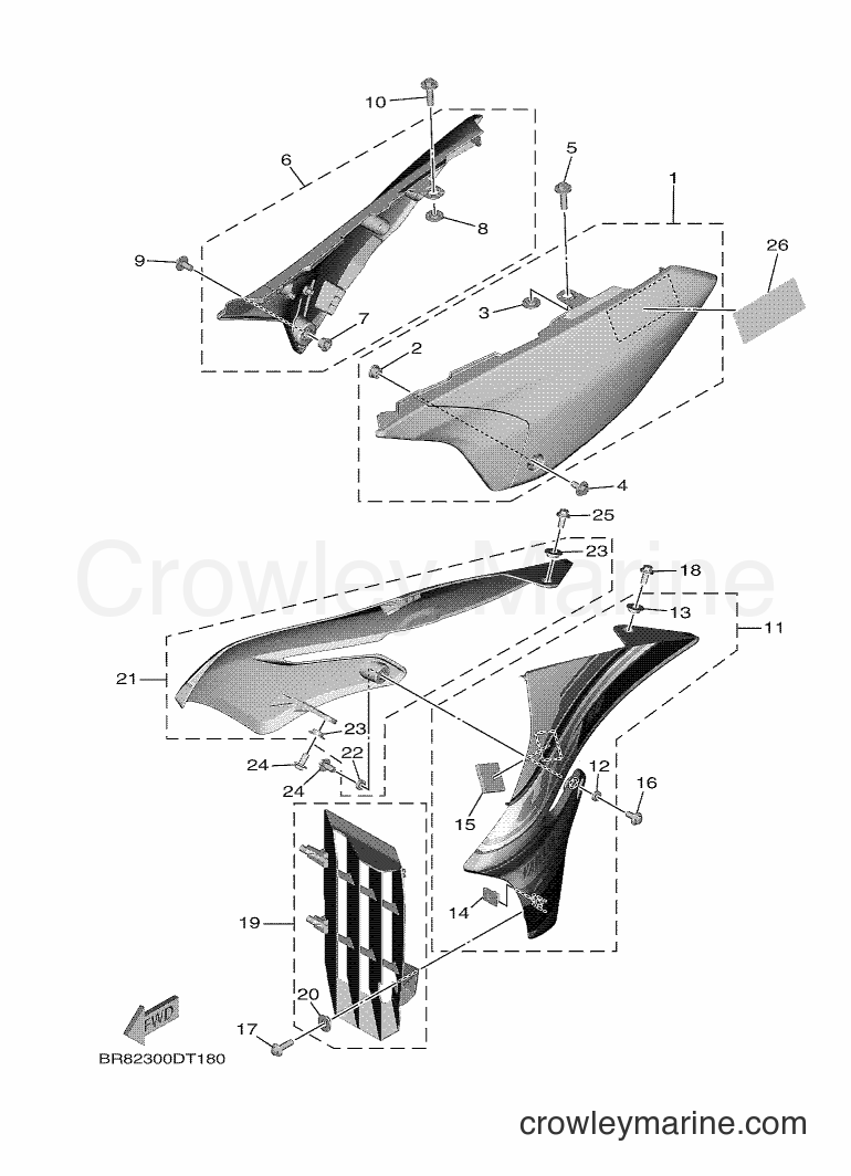 2018 Dirt Bike YZ65 - YZ65 (BR82) [010] - SIDE COVER