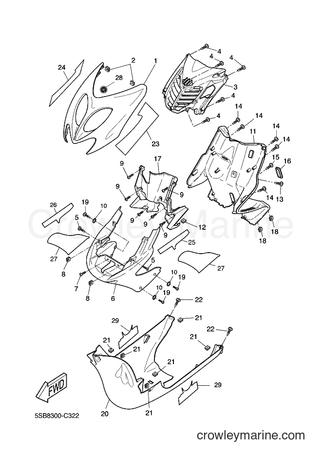 2004 Scooter YQ50L - YQ50L (5SB8) [040] - LEG SHIELD