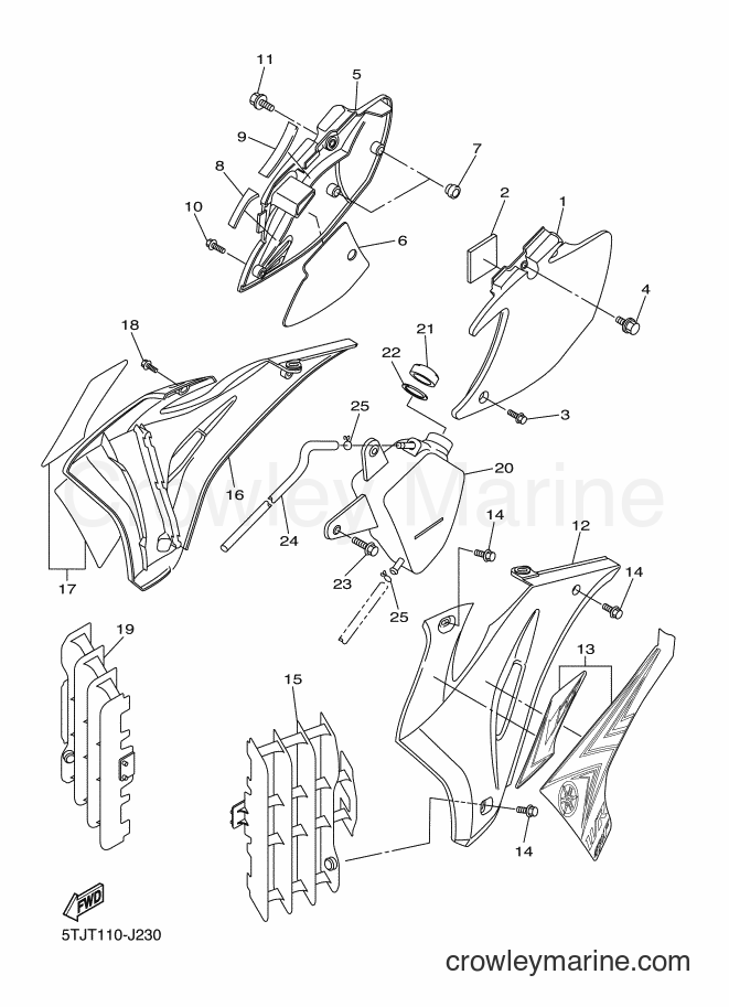 2010 Dirt Bike WR450F - WR450F (5TJV) [010] - SIDE COVER