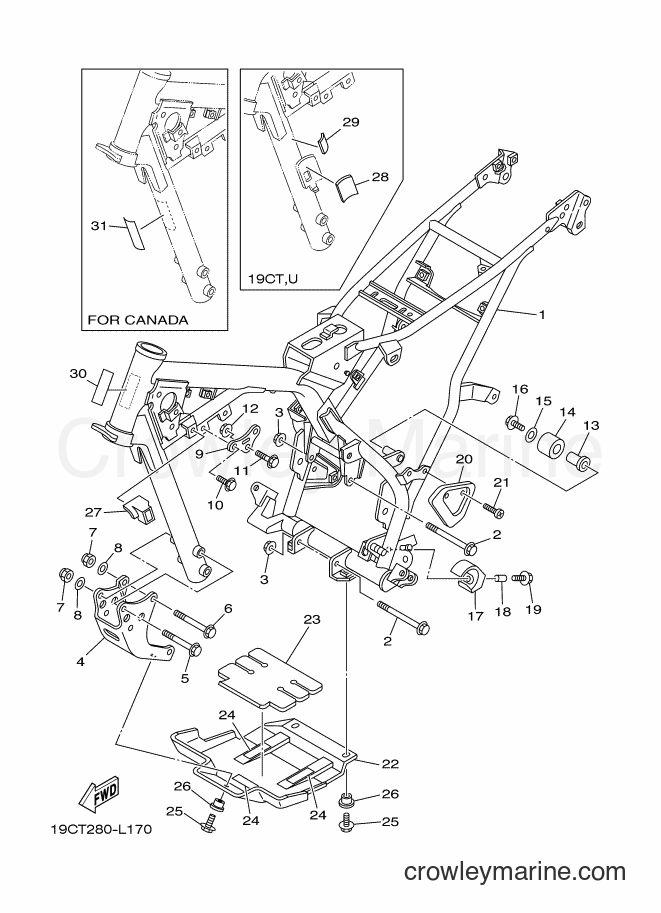 2012 Dirt Bike TT-R125LWEB - TT-R125LWEB (19CT) [010] - FRAME
