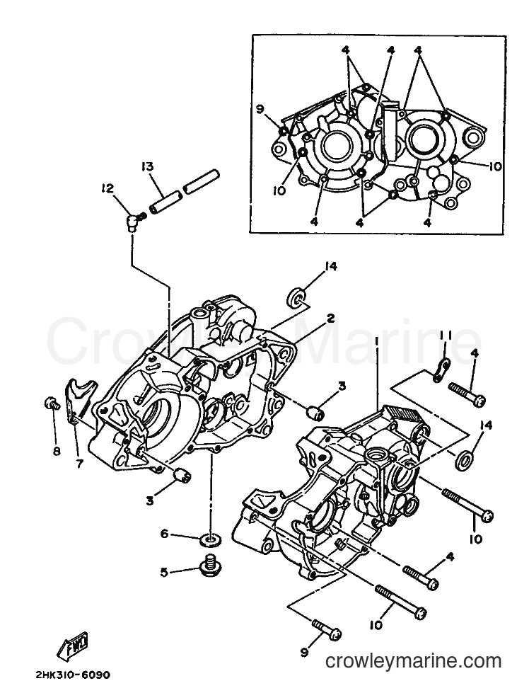 Yamaha Motors RD125LC (1GL) [999] - CRANKCASE
