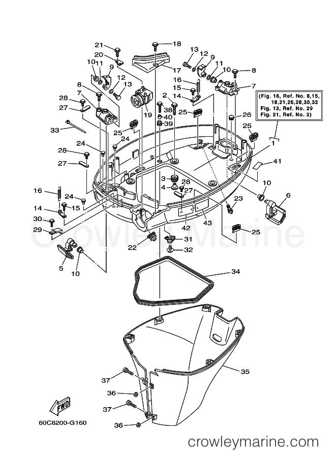 Yamaha Motors F100BETL (60C8) [060] - BOTTOM COWLING