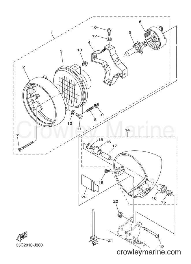 Yamaha Motors XVS400C (35C9) [010] - HEADLIGHT 2
