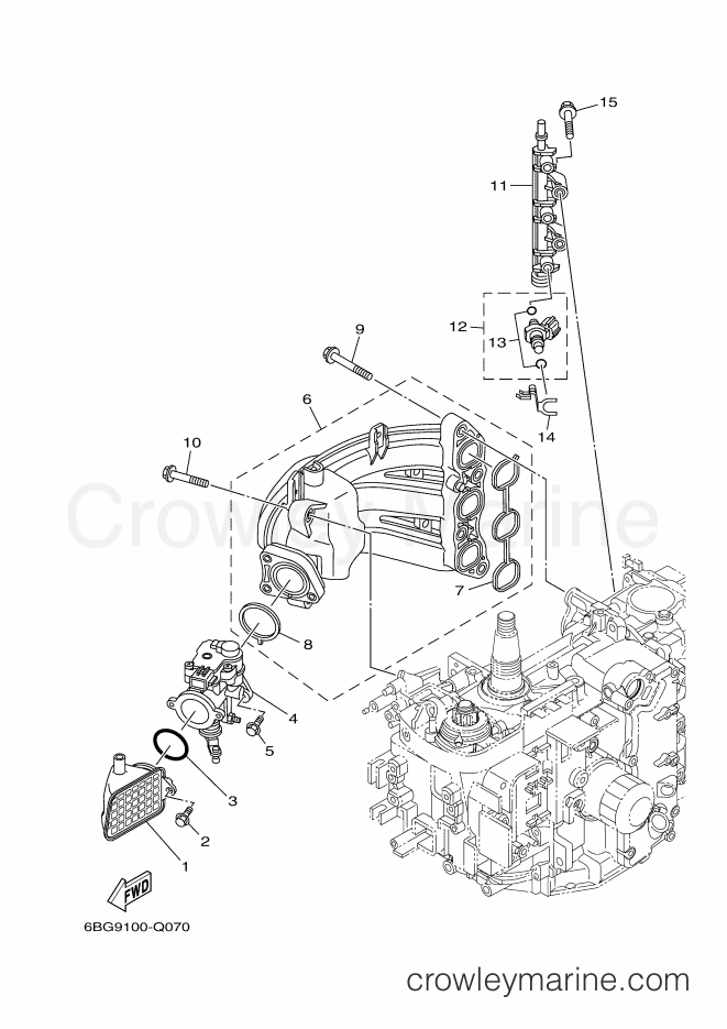 Yamaha Motors F40FET (6BGA) [100] - INTAKE 1