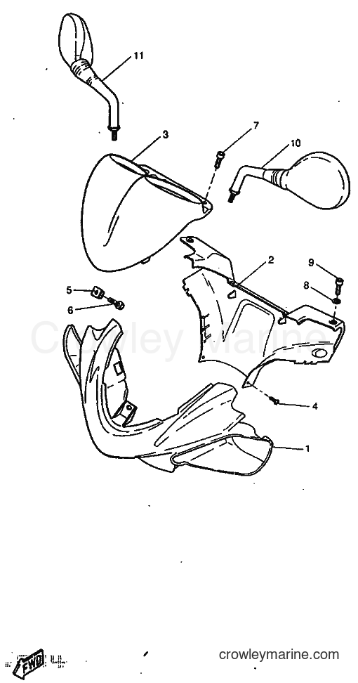 1997 Scooter YQ50 - YQ50 (5DN1) [999] - COWLING