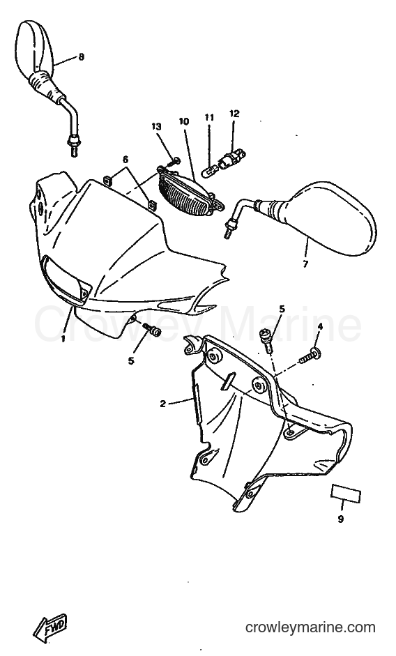 1997 Scooter CW50RSX - CW50RSX (4YD1) [999] - COWLING 1